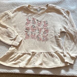 Lucky Brand Cream Kids Sweatshirt with Floral Print